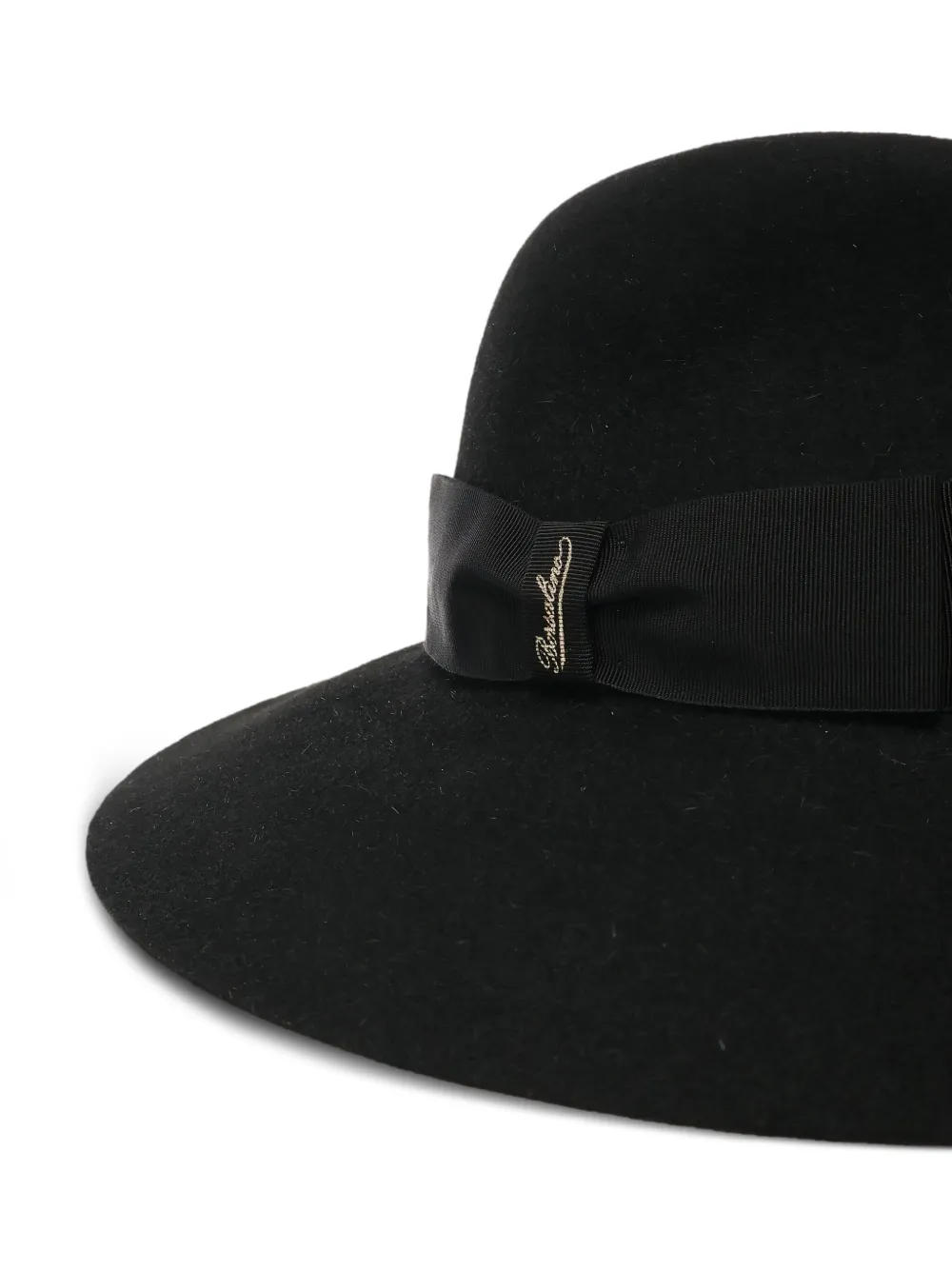 Borsalino detailed felt hat Zwart