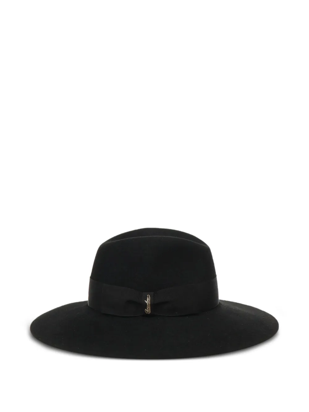 Borsalino detailed felt hat - Zwart