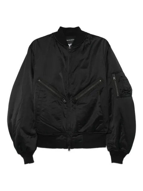 Y-3 zip-fastening pocketed bomber jacket