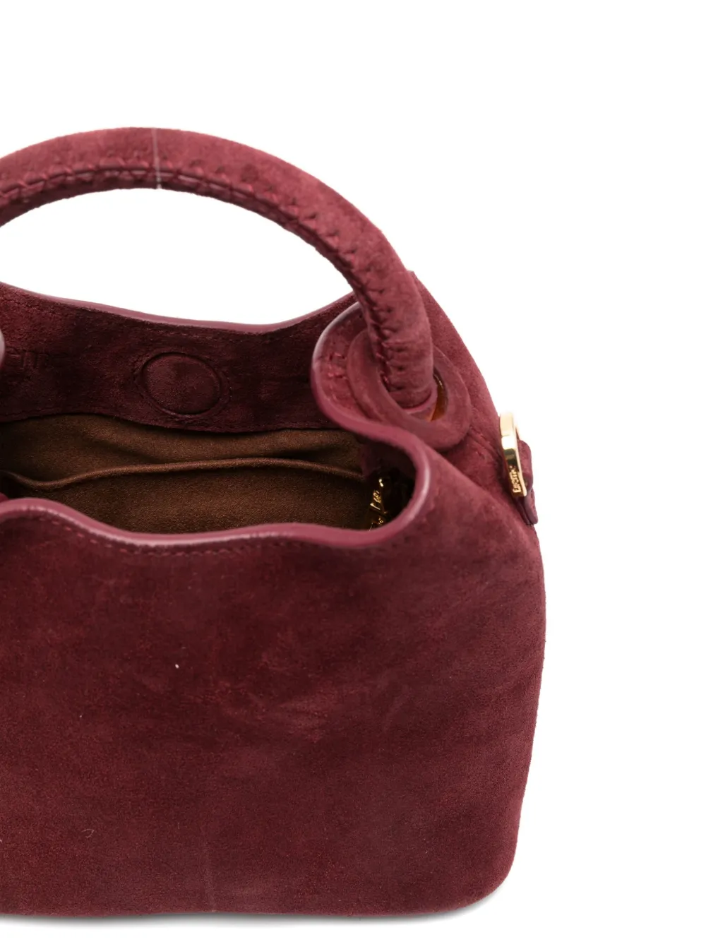 Elleme Madeleine Suede Top-handle Tote Bag In Red