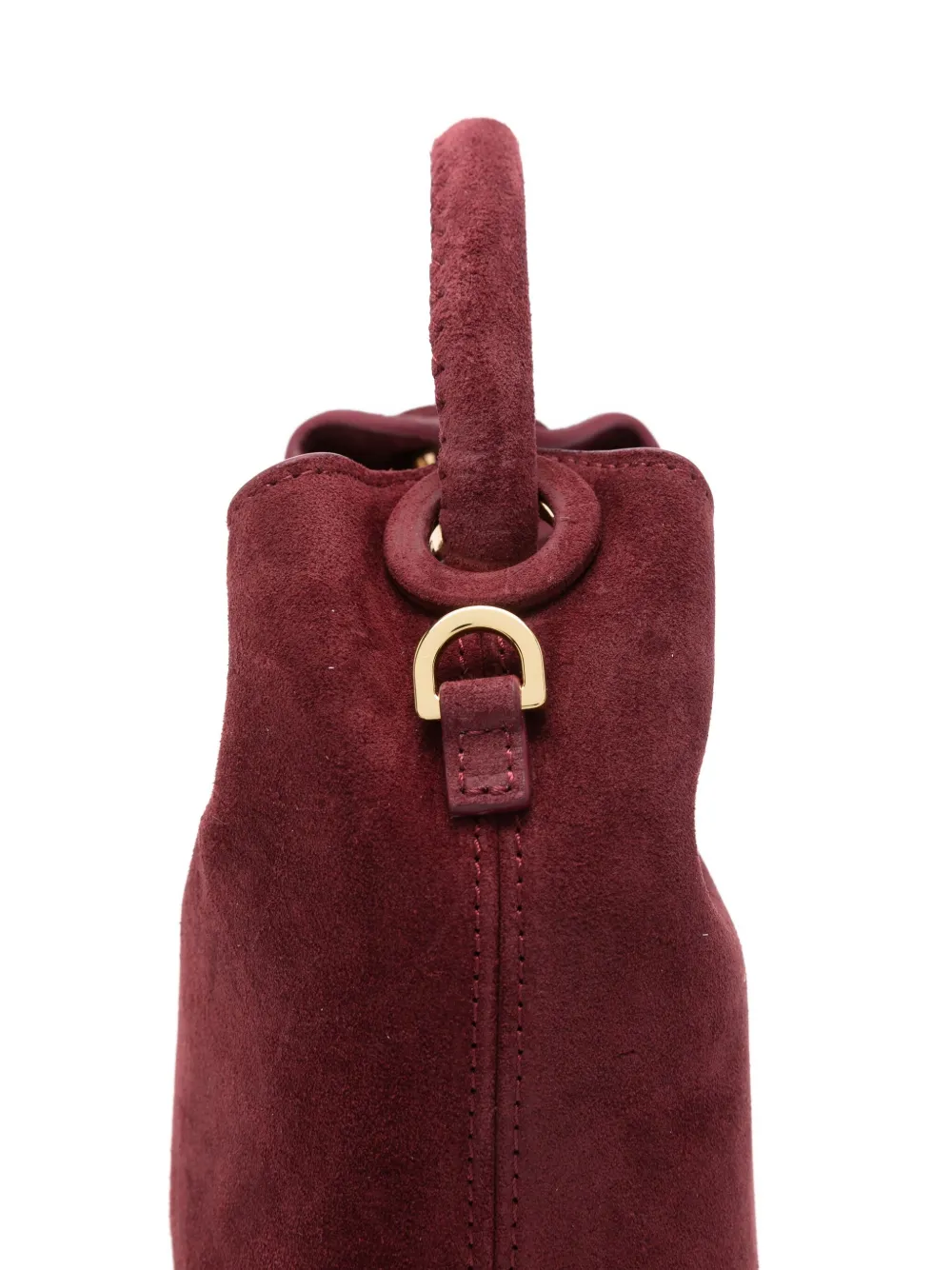 Elleme Madeleine Suede Top-handle Tote Bag In Red
