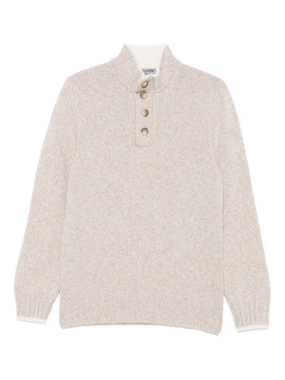 Vengera button-fastening wool sweater | Neutrals | Image 1