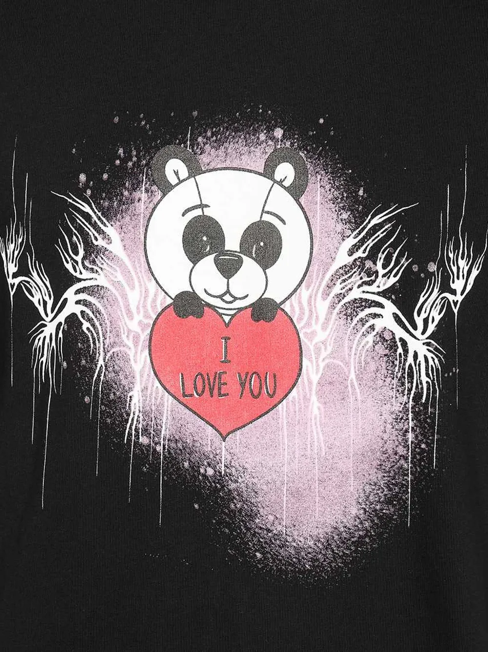 Vision Of Super panda-print T-shirt Zwart