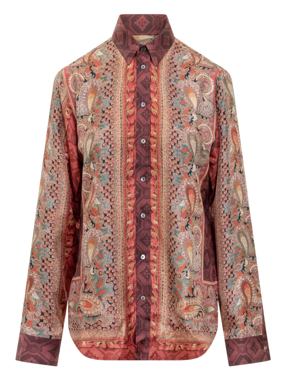 Pierre-Louis Mascia paisley-print long-sleeve shirt Rood