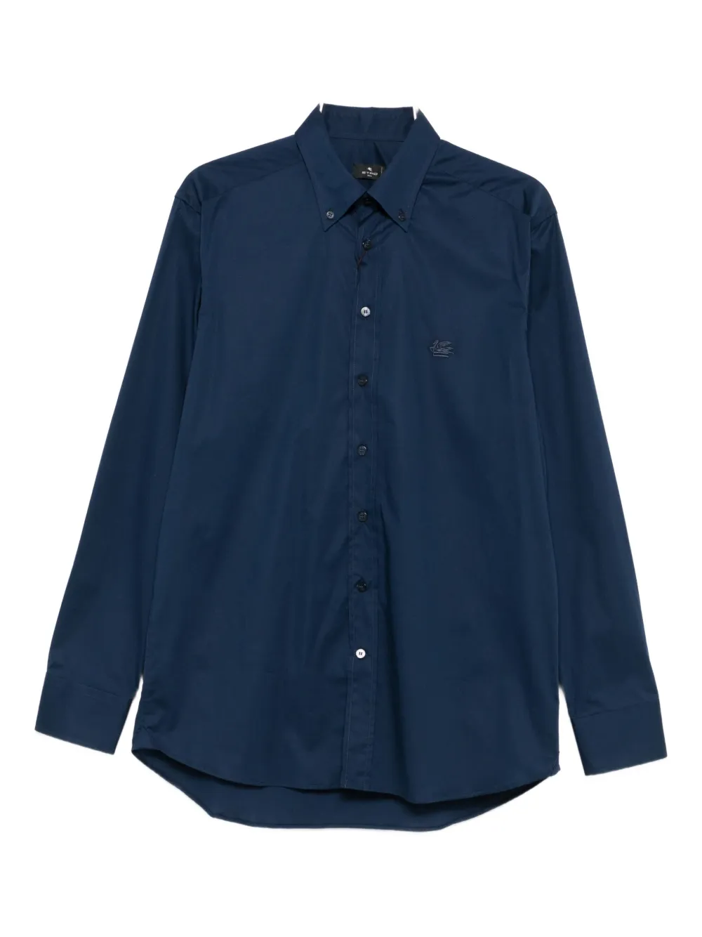 Etro Collared Shirt Button-up Long Sleeves In Blue