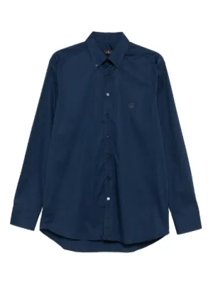Fay Cotton Shirt | Blue | FARFETCH IN