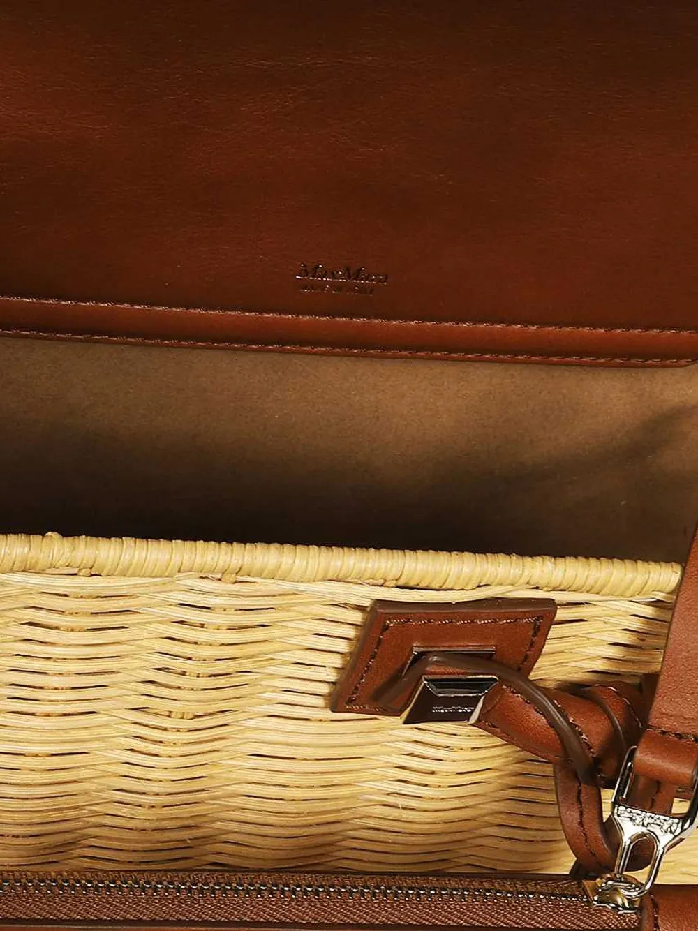 Max Mara raffia tote bag Beige