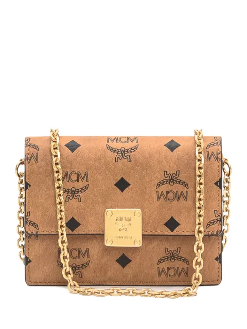 MCM Visetos logo-plaque cross body bag