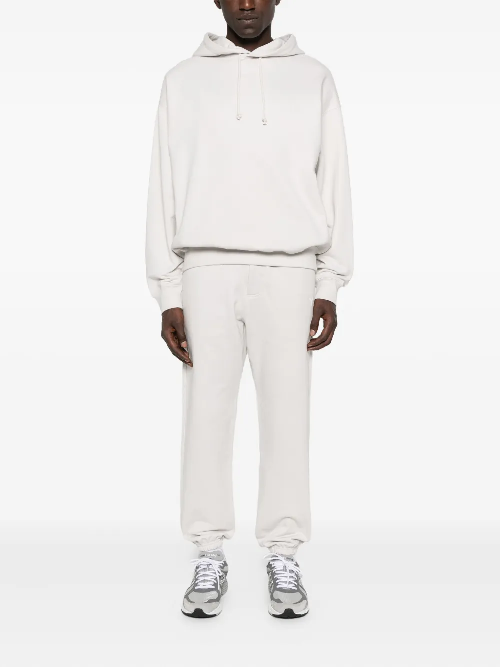 Y-3 elastic-cuffed drawstring trousers Beige