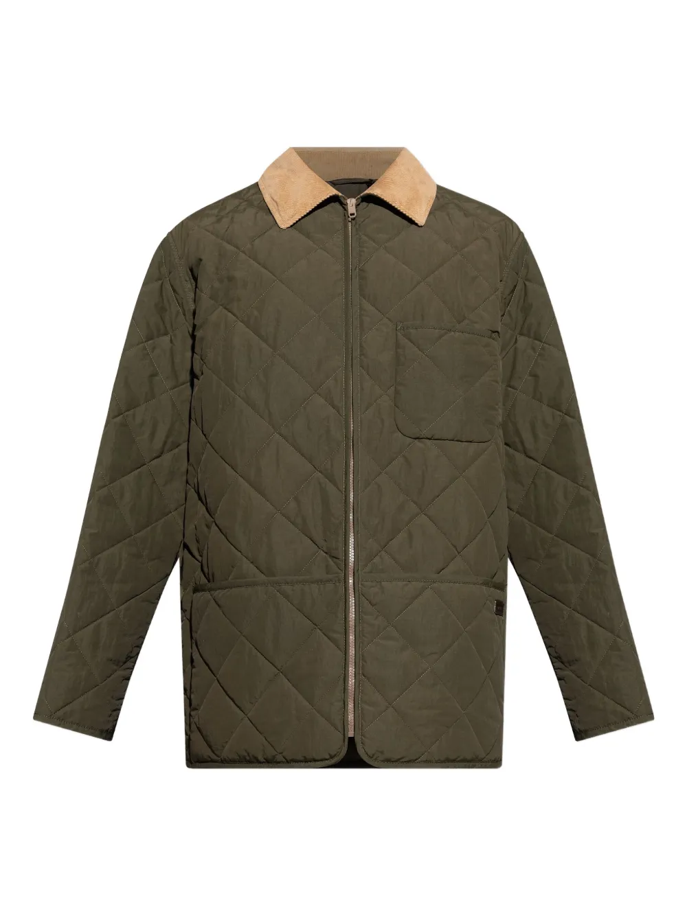 Bally diamond-quilted jacket Groen
