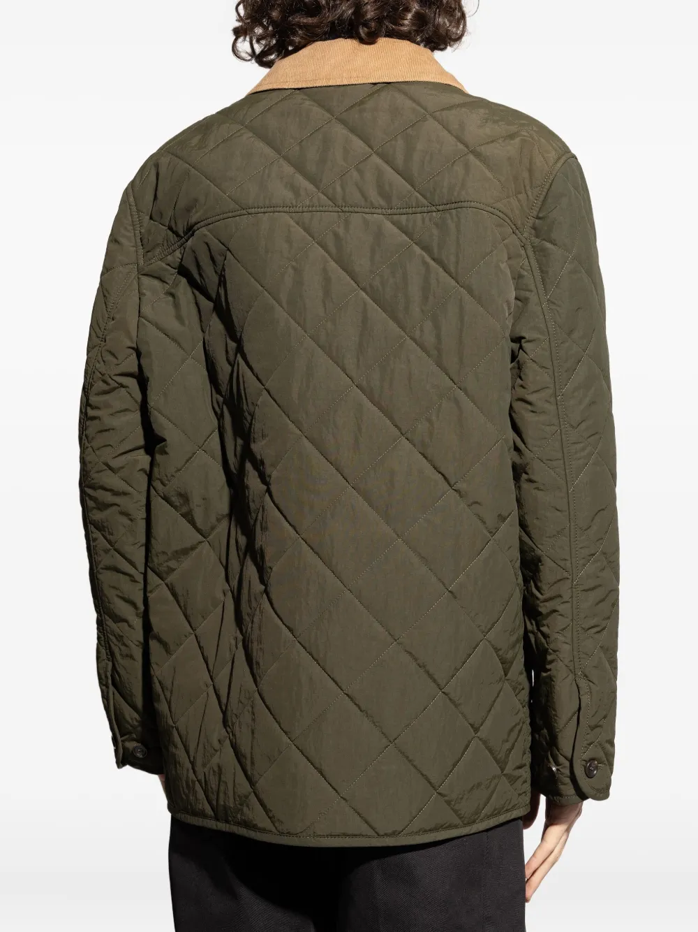 Bally diamond-quilted jacket Groen