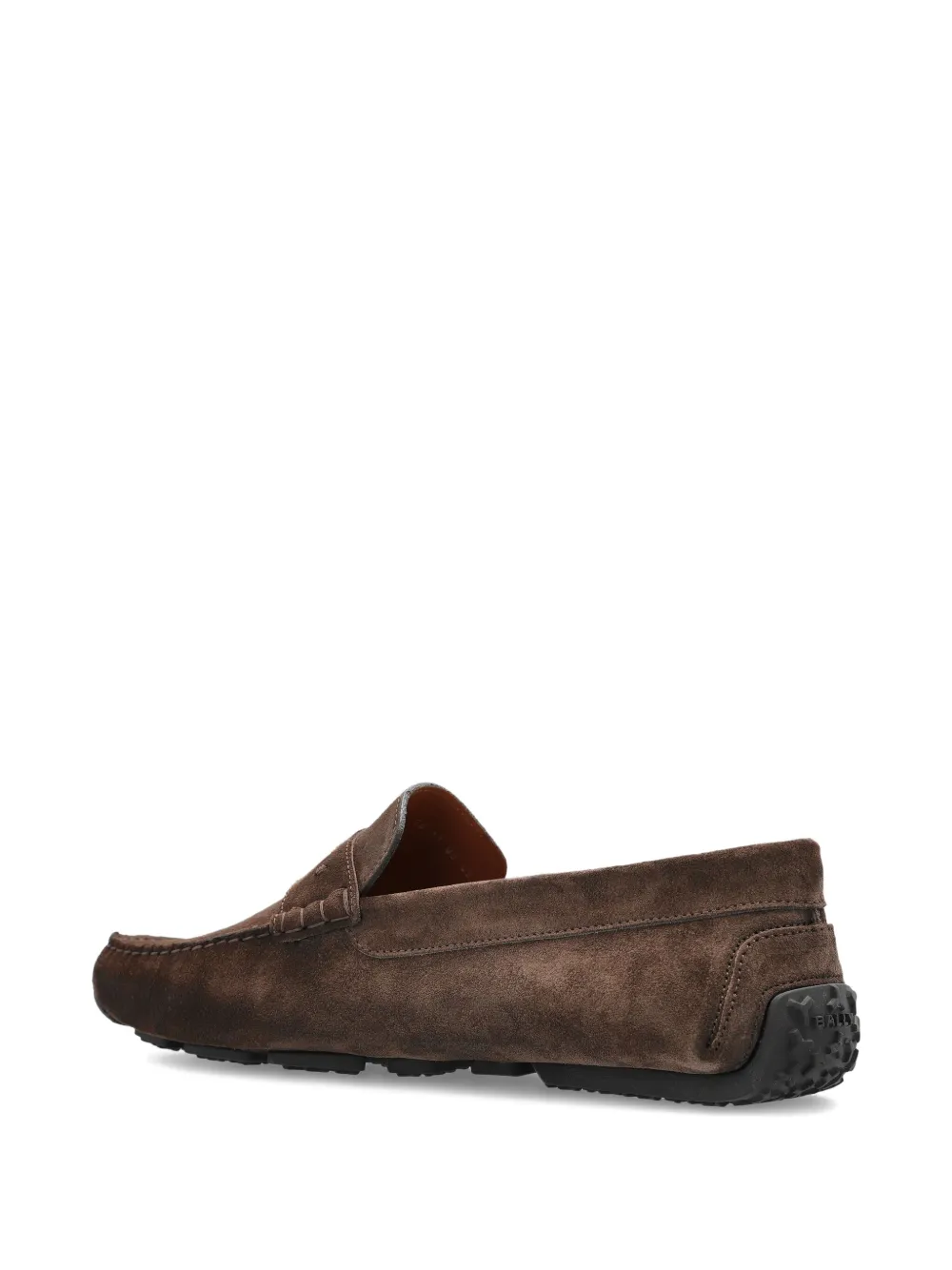 Bally Suede-leather Loafers In Brown