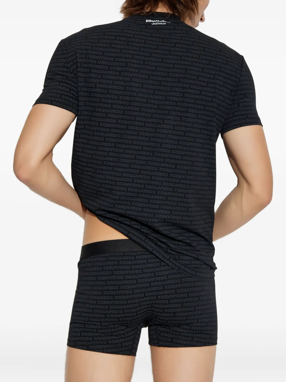 DSQUARED2 Pyjama met logoprint Zwart
