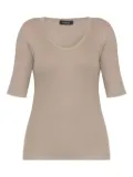 Fabiana Filippi ribbed scoop-neck top - Neutrals