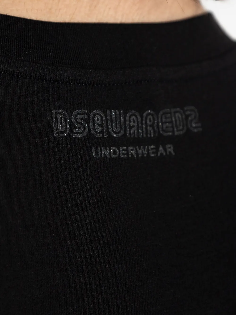 DSQUARED2 Katoenen T-shirt met logoprint Zwart