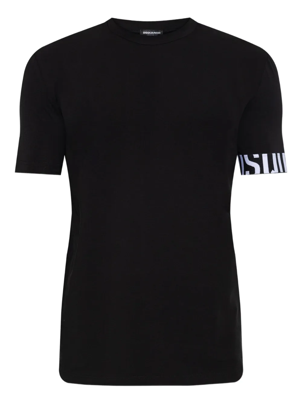 DSQUARED2 T-shirt met logoband en korte mouwen Zwart