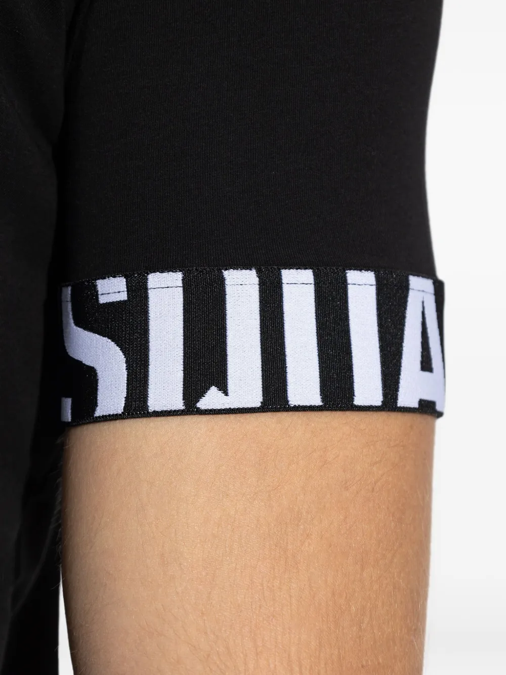 DSQUARED2 T-shirt met logoband en korte mouwen Zwart