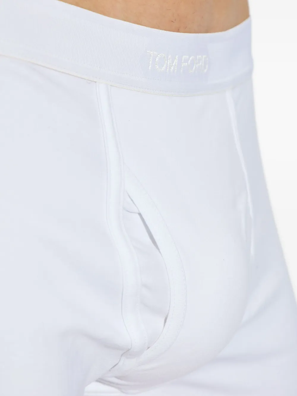 TOM FORD Boxershorts van stretch-katoen met geborduurd logo Wit