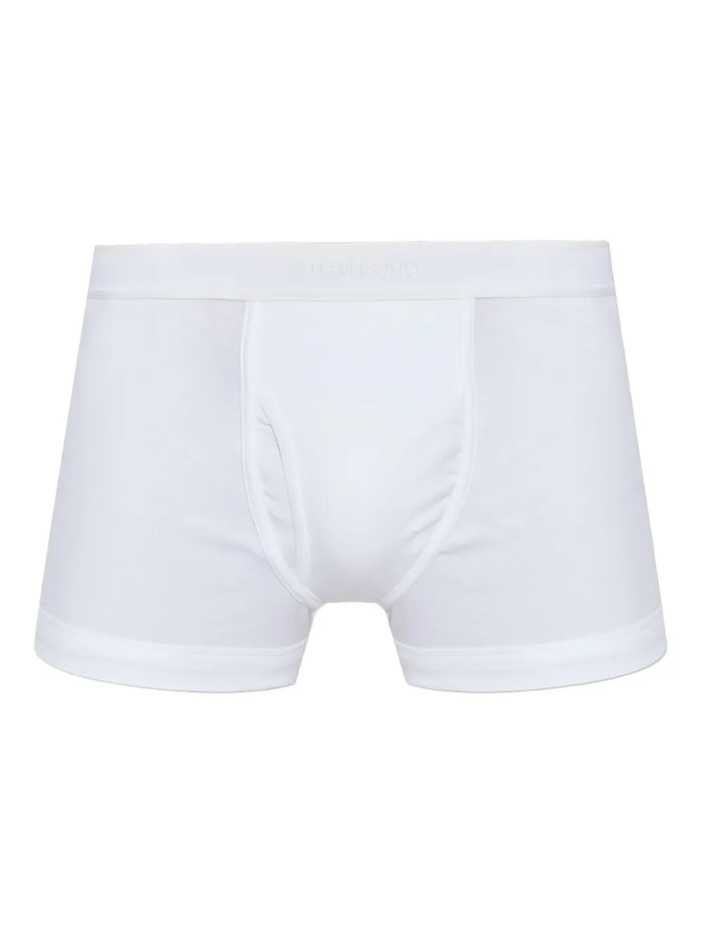 TOM FORD logo-embroidered stretch-cotton boxers Wit