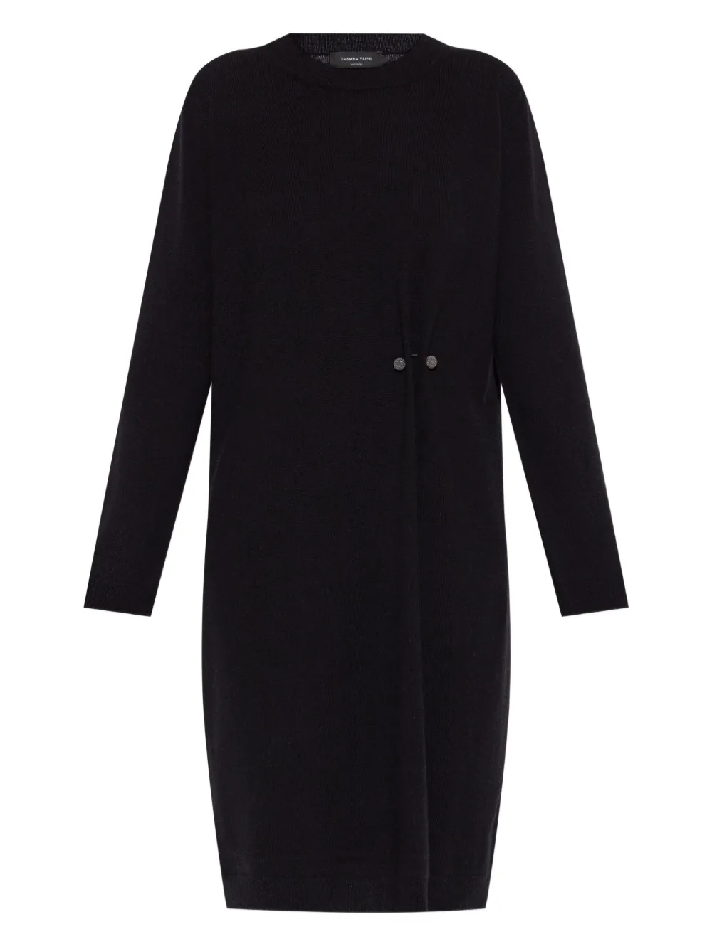 Fabiana Filippi wool mini dress Zwart