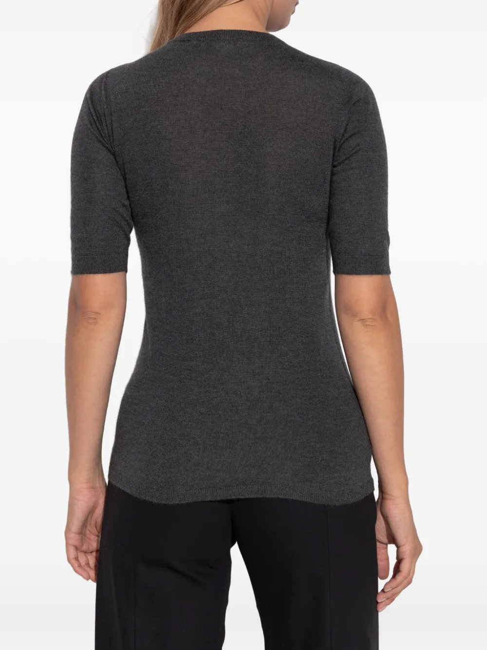 Fabiana Filippi short-sleeve cashmere T-shirt Zwart