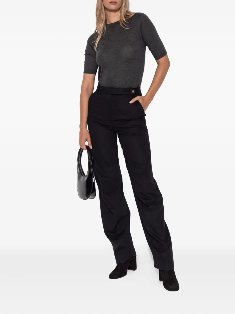 Fabiana Filippi short-sleeve cashmere T-shirt Zwart