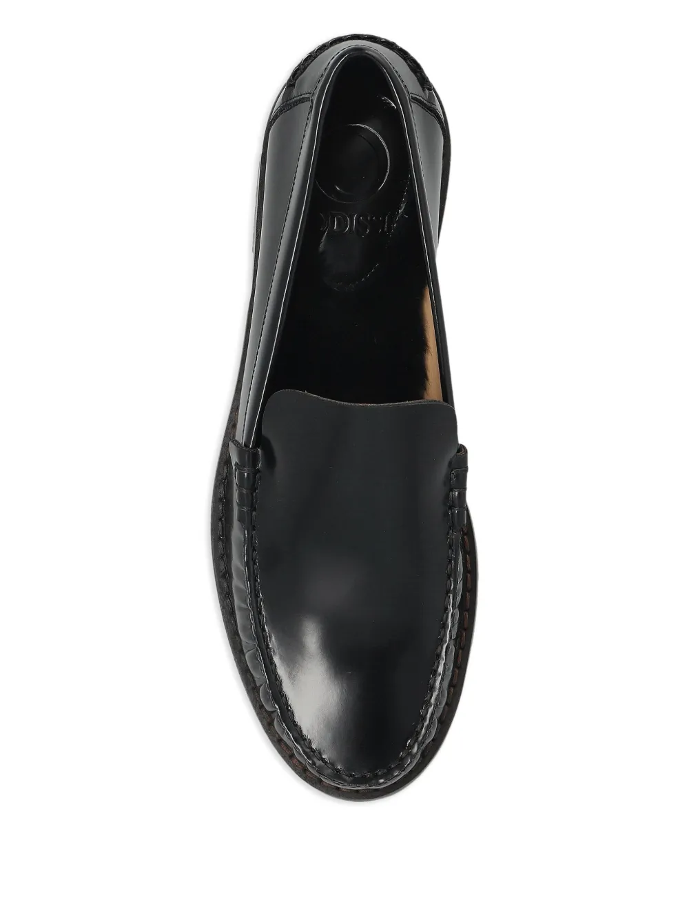 Odissì leather slip-on loafers Black