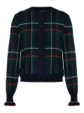 Alexander McQueen plaid ruffled-cuff cardigan - Green
