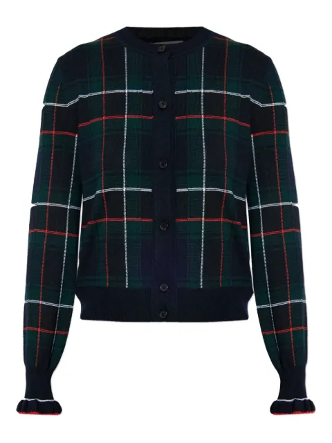 Alexander McQueen plaid ruffled-cuff cardigan