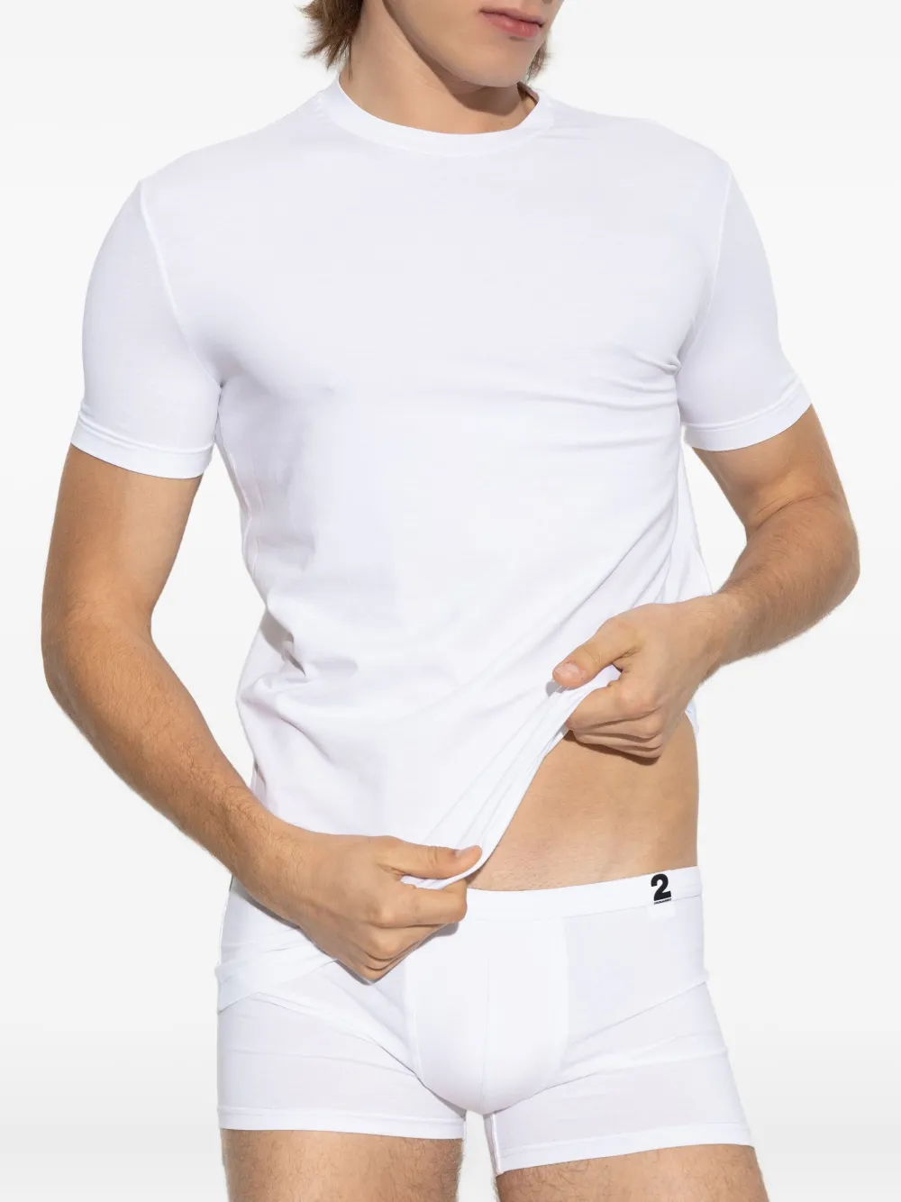 DSQUARED2 T-shirt met logo Wit
