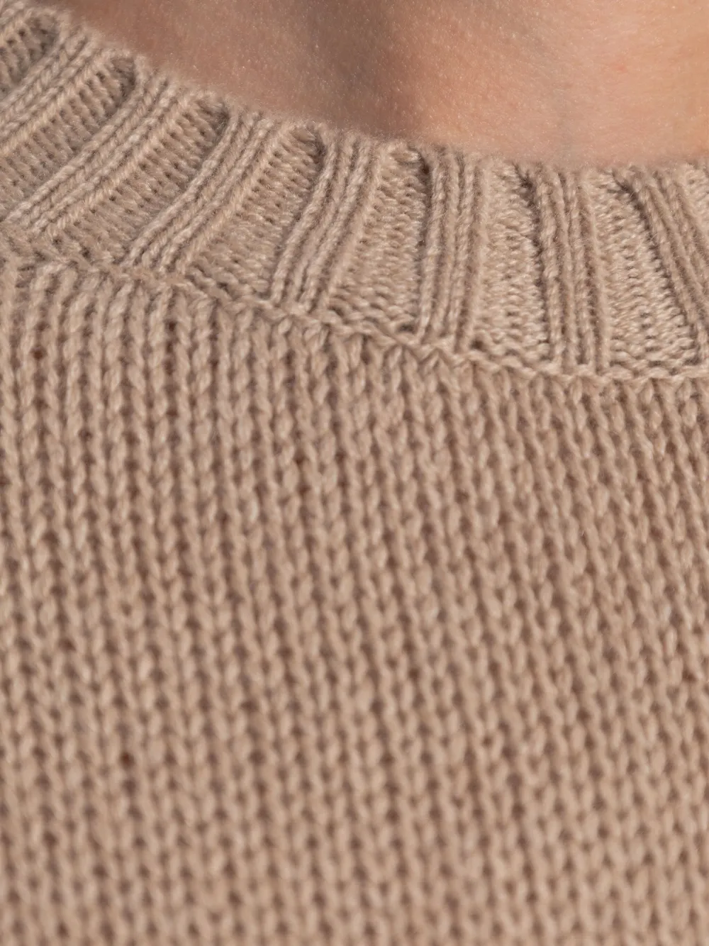 Fabiana Filippi round-neck half-sleeve sweater Beige