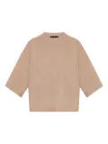Fabiana Filippi round-neck half-sleeve sweater - Neutrals