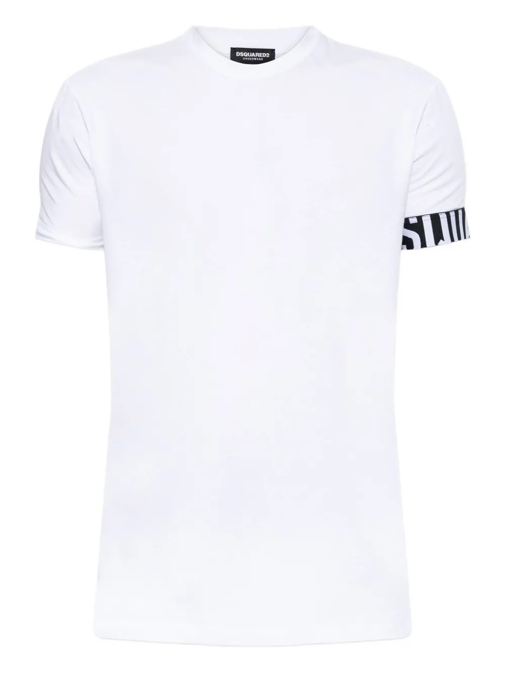 DSQUARED2 T-shirt met logoband en korte mouwen Wit