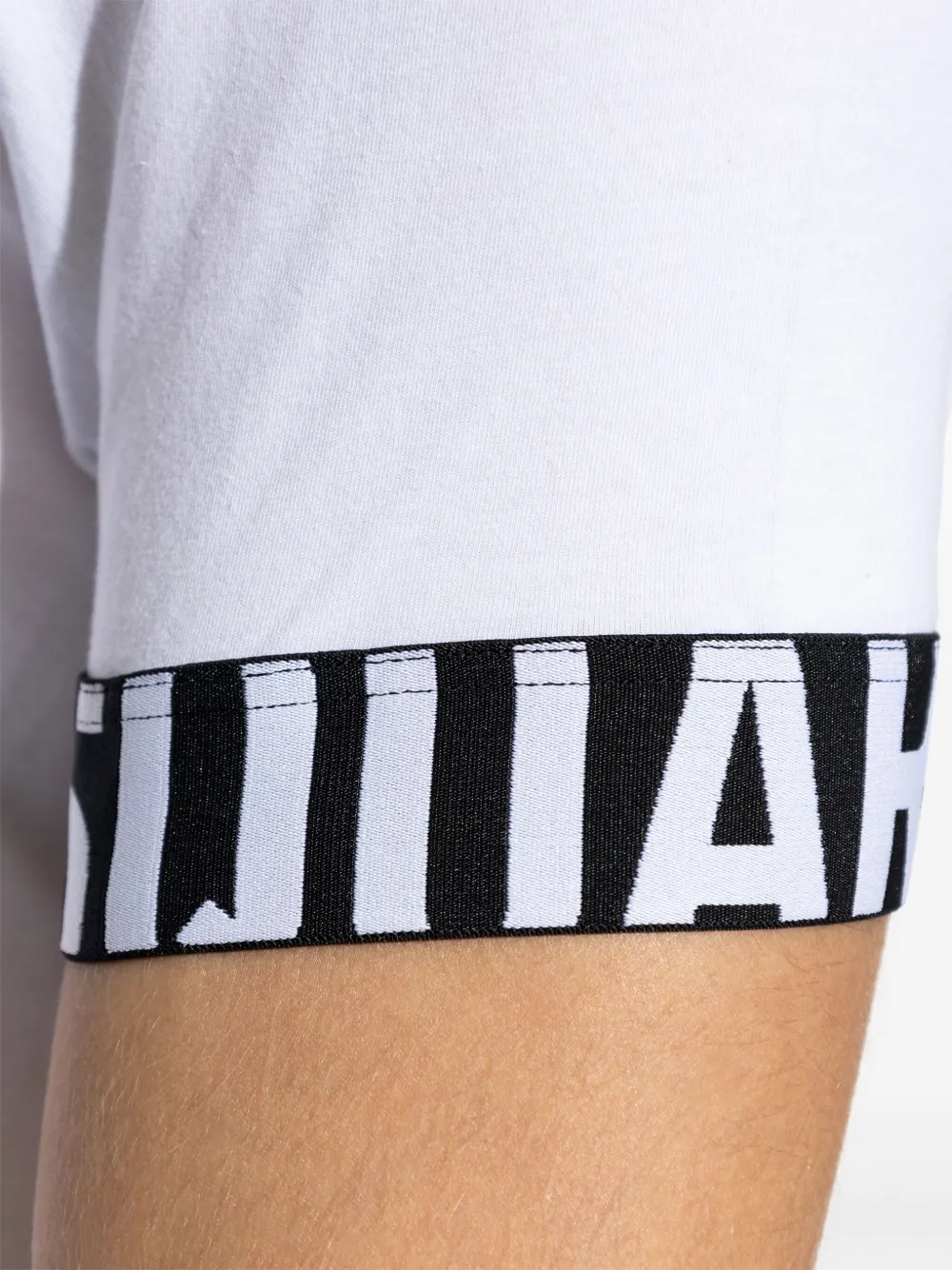 DSQUARED2 T-shirt met logoband en korte mouwen Wit
