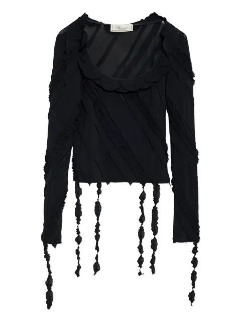 Blumarine ruffled-detail long-sleeve top