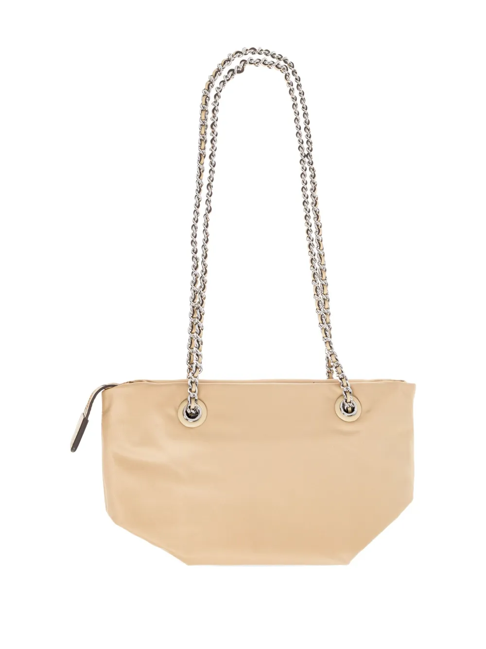 Tory Burch logo-patch chain tote bag Beige
