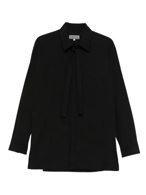 Yohji Yamamoto tie-neck pocket shirt
