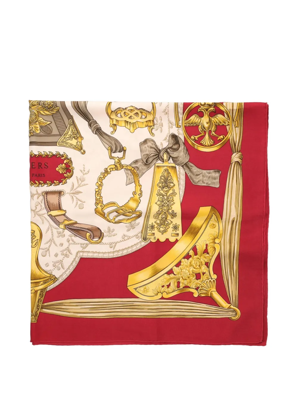 Hermès Pre-Owned Foulard Etriers silk scarf - レッド Hermès Pre-Owned Foulard Etriers silk scarf - レッド