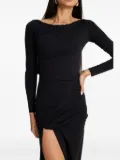 MOOS STUDIO Midnight Icon long-sleeve side-split maxi dress - Black