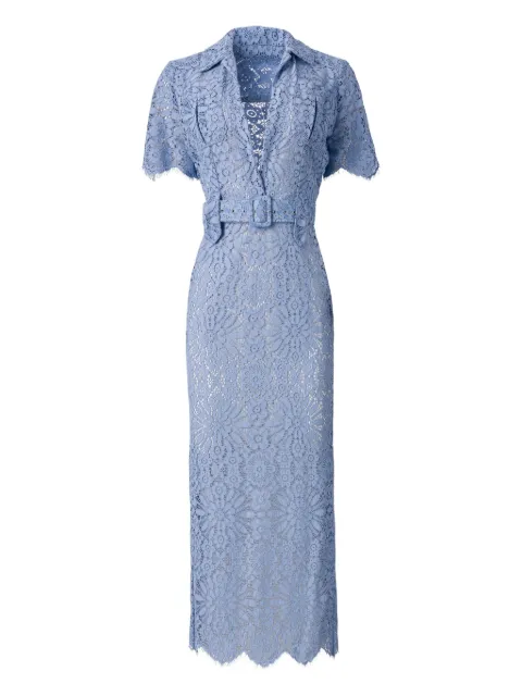 MOOS STUDIO Skyline Lace belted midi dress