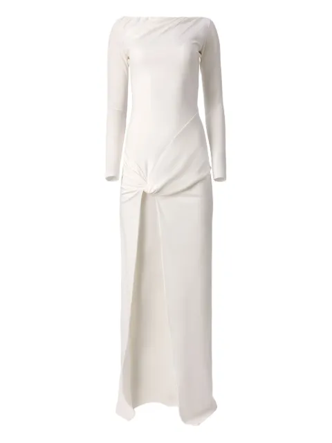 MOOS STUDIO Flow knot-front side-slit maxi dress