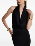 MOOS STUDIO Black Honey cowl-neck halter maxi dress