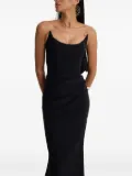 MOOS STUDIO strapless corseted gown maxi dress - Black