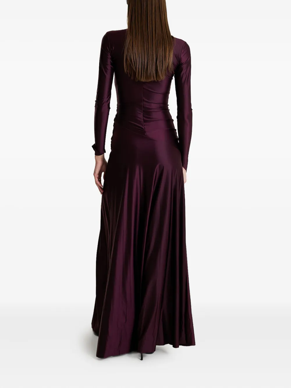  Moos Studio Vestido Largo Plum Velvet - Morado 