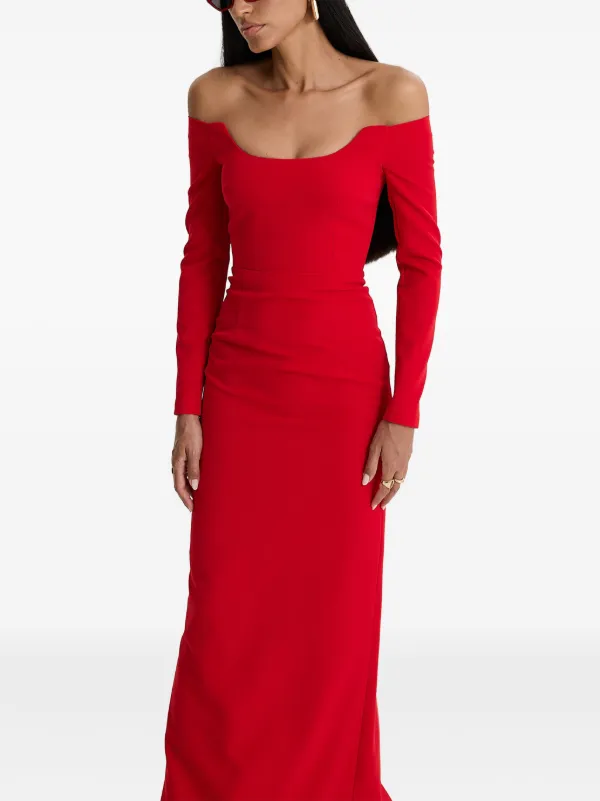 hot pink off the shoulder bodycon dress Torri Dress – Le Pink Chateau