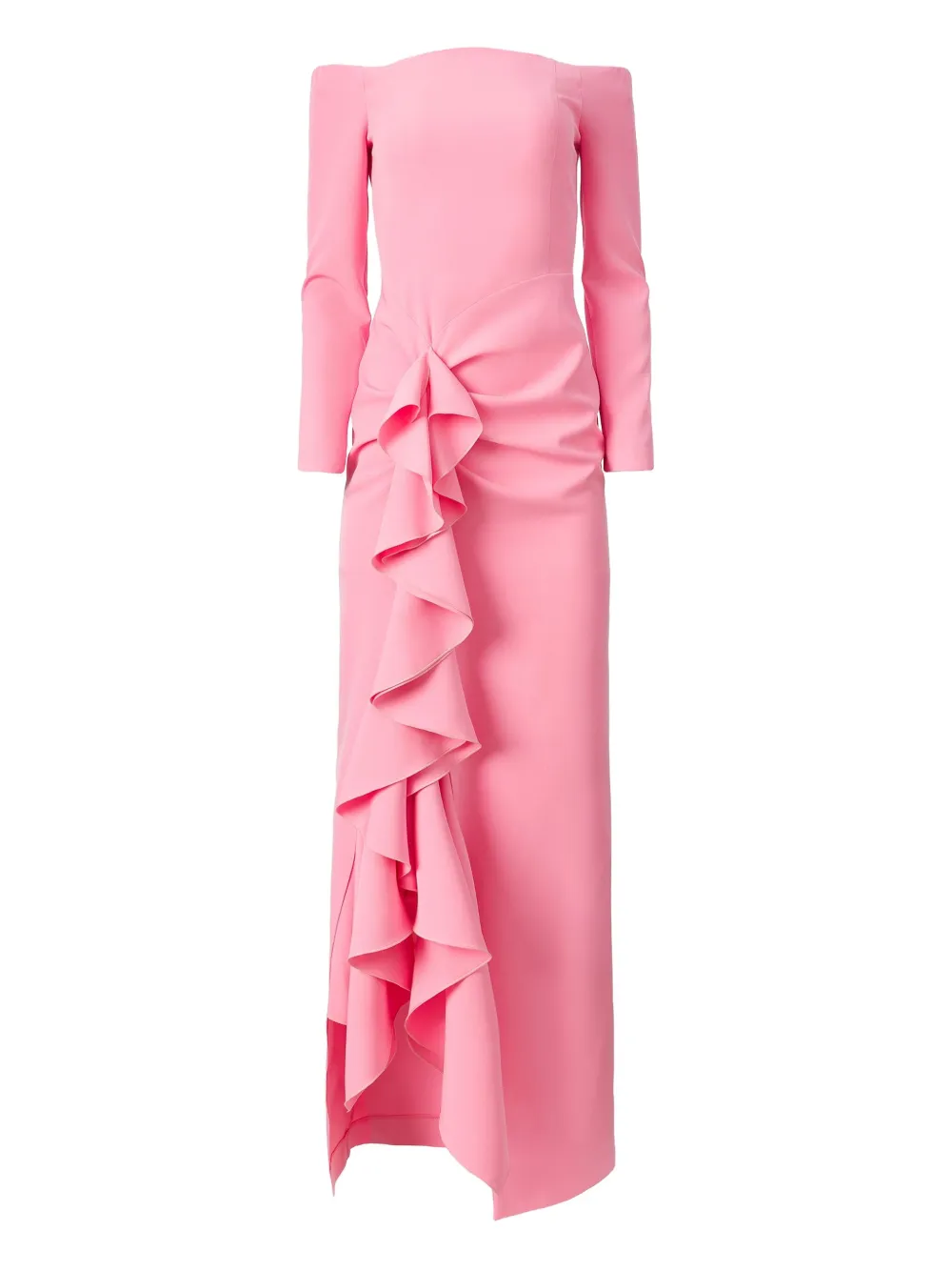 MOOS STUDIO Off-shoulder midi-jurk Roze