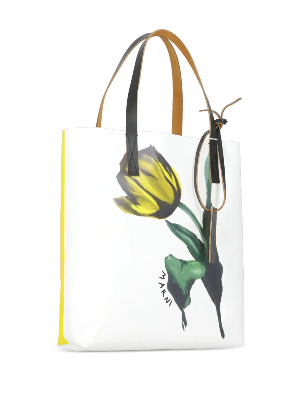 Marni Shopper met tulpprint Wit