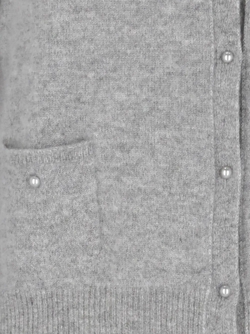 Vanisé Cashmere Cardigan With Long Sleeves And Pockets In Gray