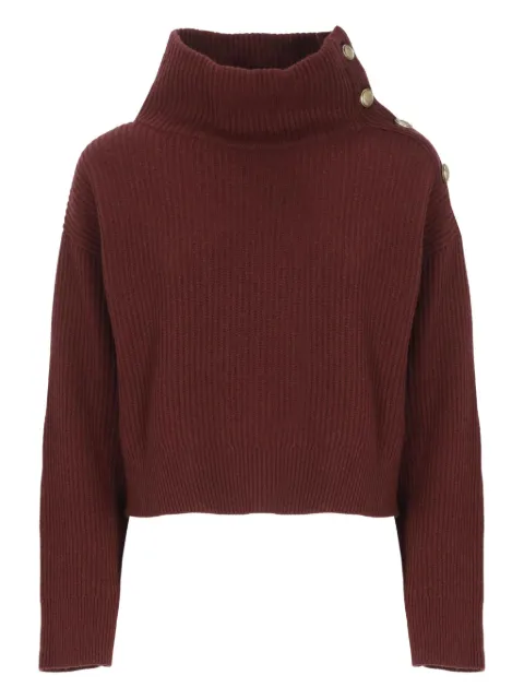 Brunello Cucinelli button high-neck ribbed jumpers