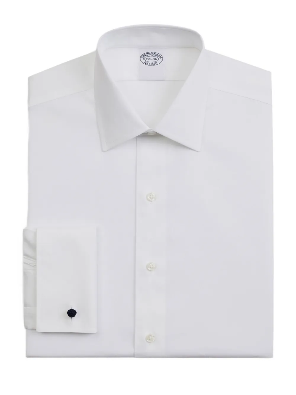 Brooks Brothers Stretch-katoenen overhemd met Ainsley-kraag Wit